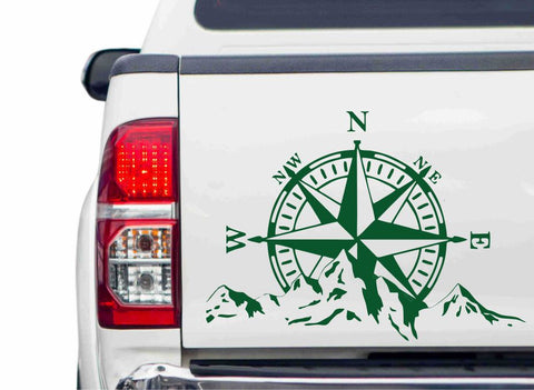 Kompass-Windrose Sunrise Autoaufkleber