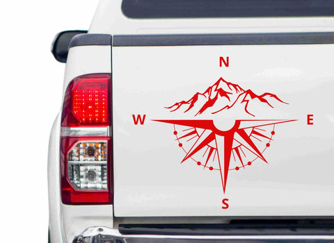 Berg-Kompass Autoaufkleber