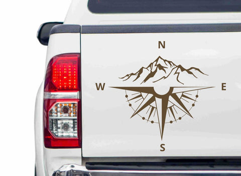 Berg-Kompass Autoaufkleber