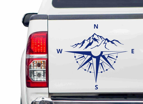 Berg-Kompass Autoaufkleber