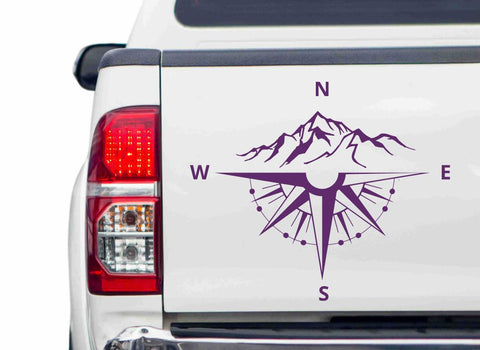 Berg-Kompass Autoaufkleber