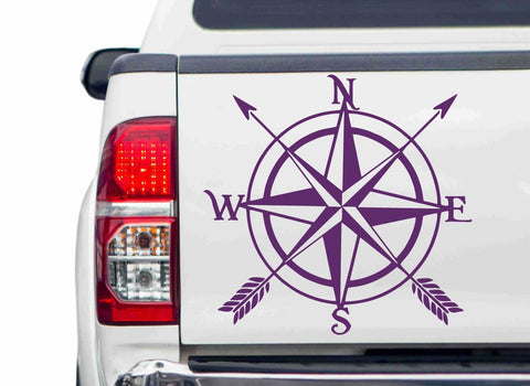 Kompass mit Pfeilen Autoaufkleber