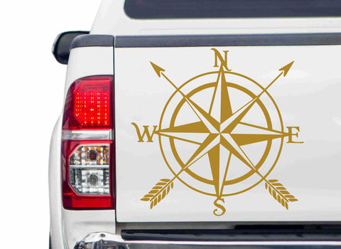 Kompass mit Pfeilen Autoaufkleber