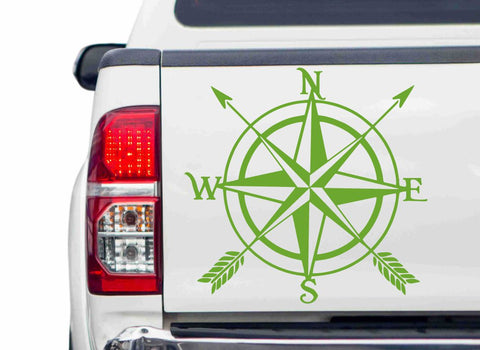 Kompass mit Pfeilen Autoaufkleber
