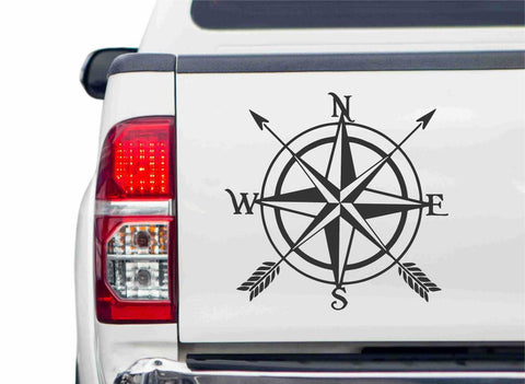 Kompass mit Pfeilen Autoaufkleber
