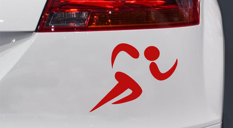 Läufer/-in Silhouette Autoaufkleber