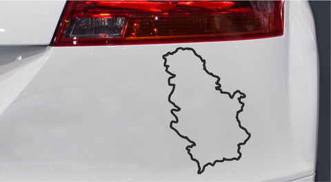 Serbien Landkarte Autoaufkleber