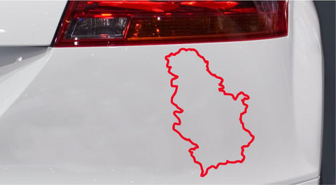 Serbien Landkarte Autoaufkleber