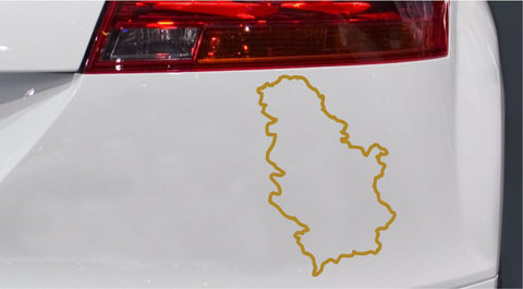 Serbien Landkarte Autoaufkleber