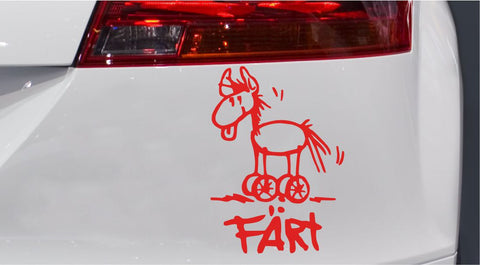 Holzpferd Färt Autoaufkleber