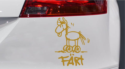 Holzpferd Färt Autoaufkleber