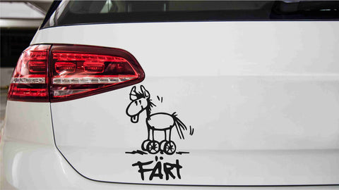 Holzpferd Färt Autoaufkleber