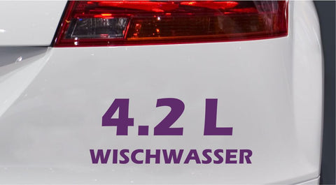 4.2 L Wischwasser Autoaufkleber