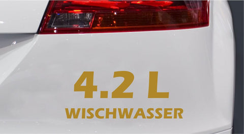 4.2 L Wischwasser Autoaufkleber