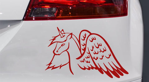 Einhorn mit Flügeln Autoaufkleber