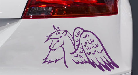 Einhorn mit Flügeln Autoaufkleber