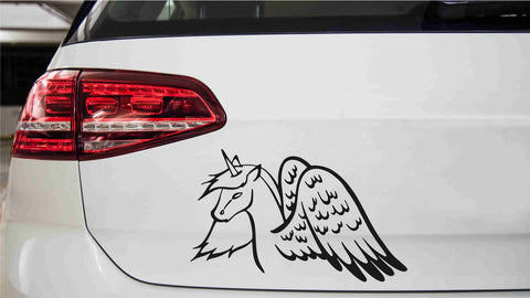 Einhorn mit Flügeln Autoaufkleber