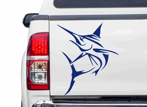 Blauer Marlin Autoaufkleber