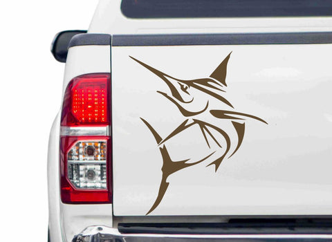 Blauer Marlin Autoaufkleber