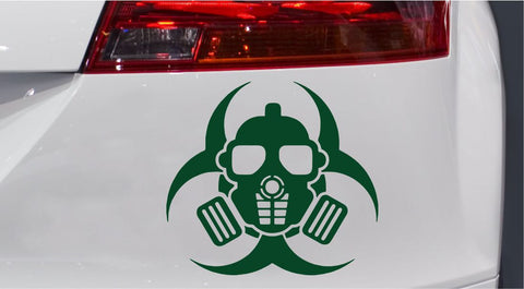 Bio Hazard Maske Autoaufkleber
