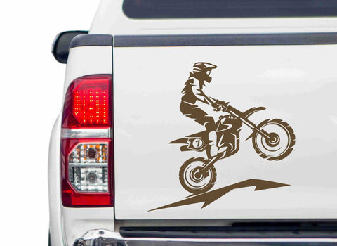 Motocross Fahrer Autoaufkleber