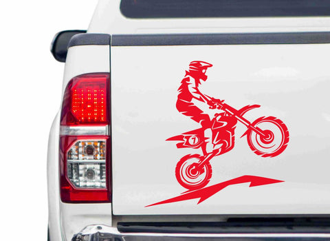 Motocross Fahrer Autoaufkleber