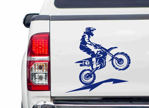 Motocross Fahrer Autoaufkleber