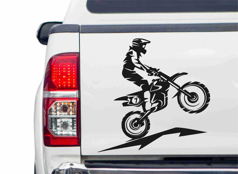 Motocross Fahrer Autoaufkleber