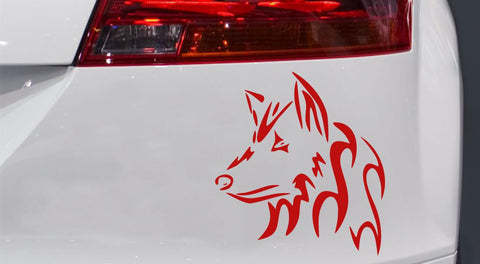 Mystischer Wolf Autoaufkleber