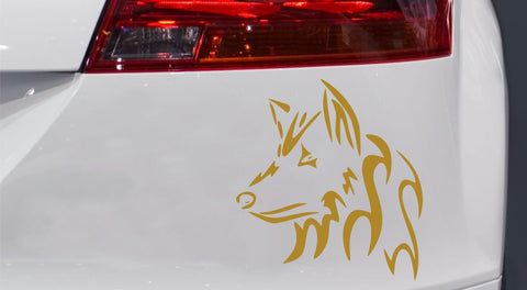 Mystischer Wolf Autoaufkleber