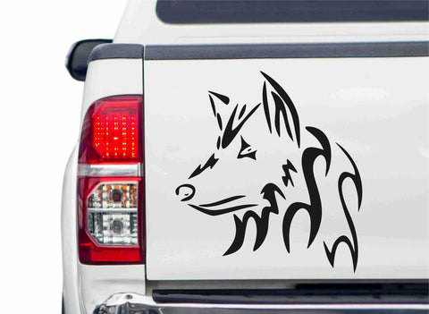 Mystischer Wolf Autoaufkleber