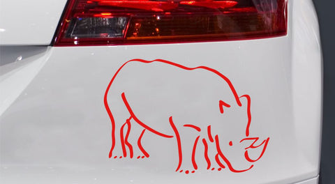 Nashorn Autoaufkleber