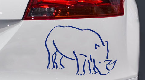 Nashorn Autoaufkleber