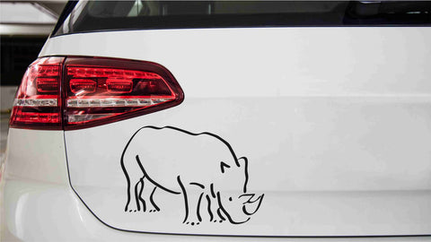 Nashorn Autoaufkleber