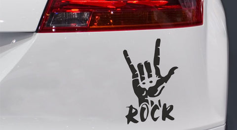 Rock n Roll Hand Autoaufkleber