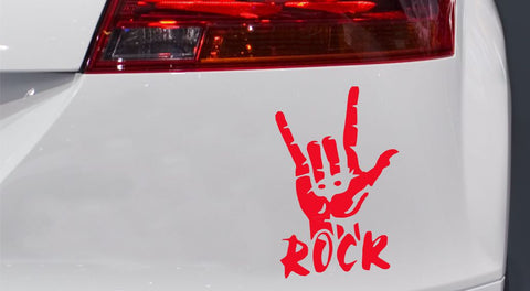 Rock n Roll Hand Autoaufkleber