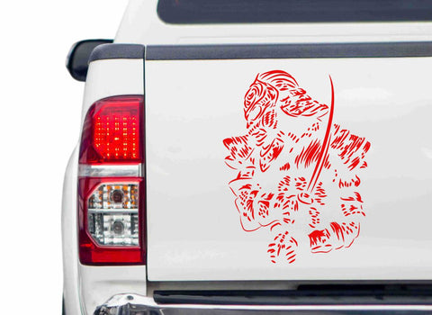 Samurai Bansai Autoaufkleber