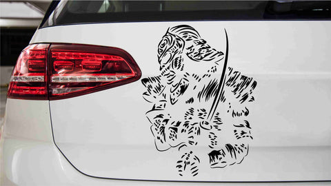 Samurai Bansai Autoaufkleber