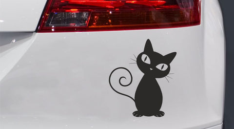 Schwarze Katze Autoaufkleber