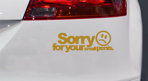 Sorry For Your Small Penis Autoaufkleber