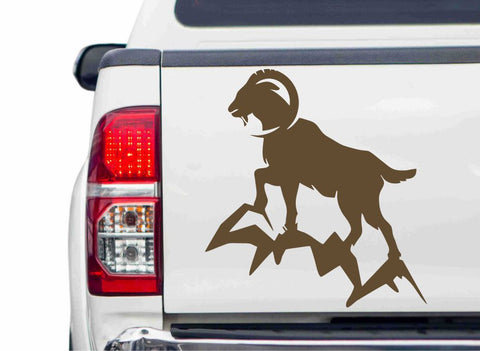 Steinbock auf Fels Autoaufkleber