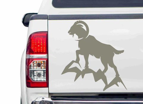 Steinbock auf Fels Autoaufkleber