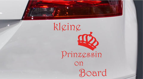 Kleine Prinzessin on Board Autoaufkleber