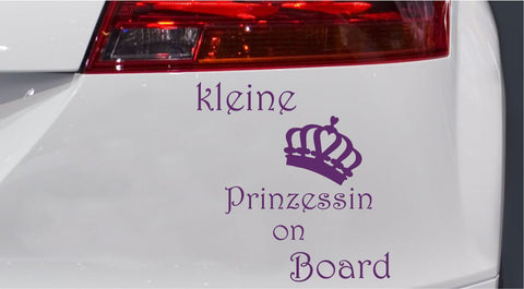 Kleine Prinzessin on Board Autoaufkleber