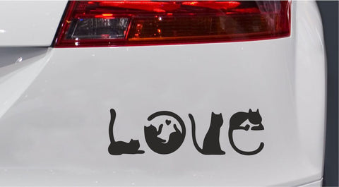 Katzen  Love Autoaufkleber