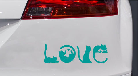 Katzen  Love Autoaufkleber