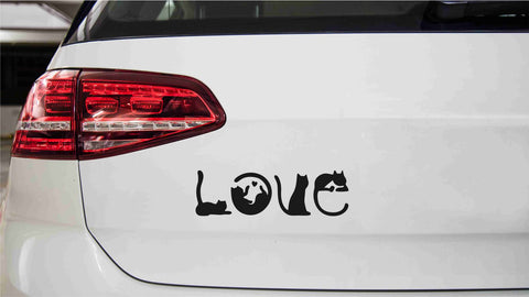 Katzen  Love Autoaufkleber