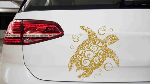 Schildkröte mit Blasen Autoaufkleber