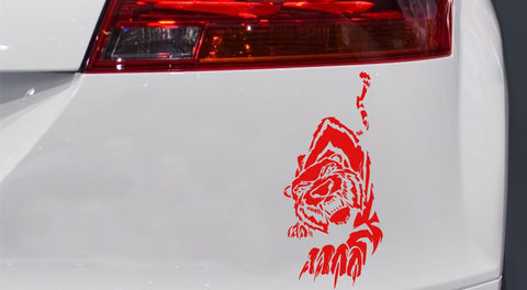 Aggressiver Tiger Autoaufkleber