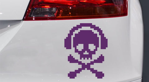 Totenkopf  Digital Design Autoaufkleber